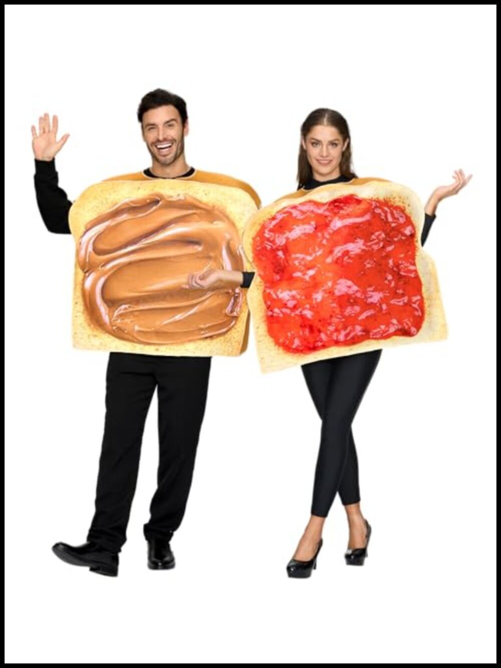 Peanut Butter & Jelly Adult Couple Halloween Costume Set Polyester Role Play